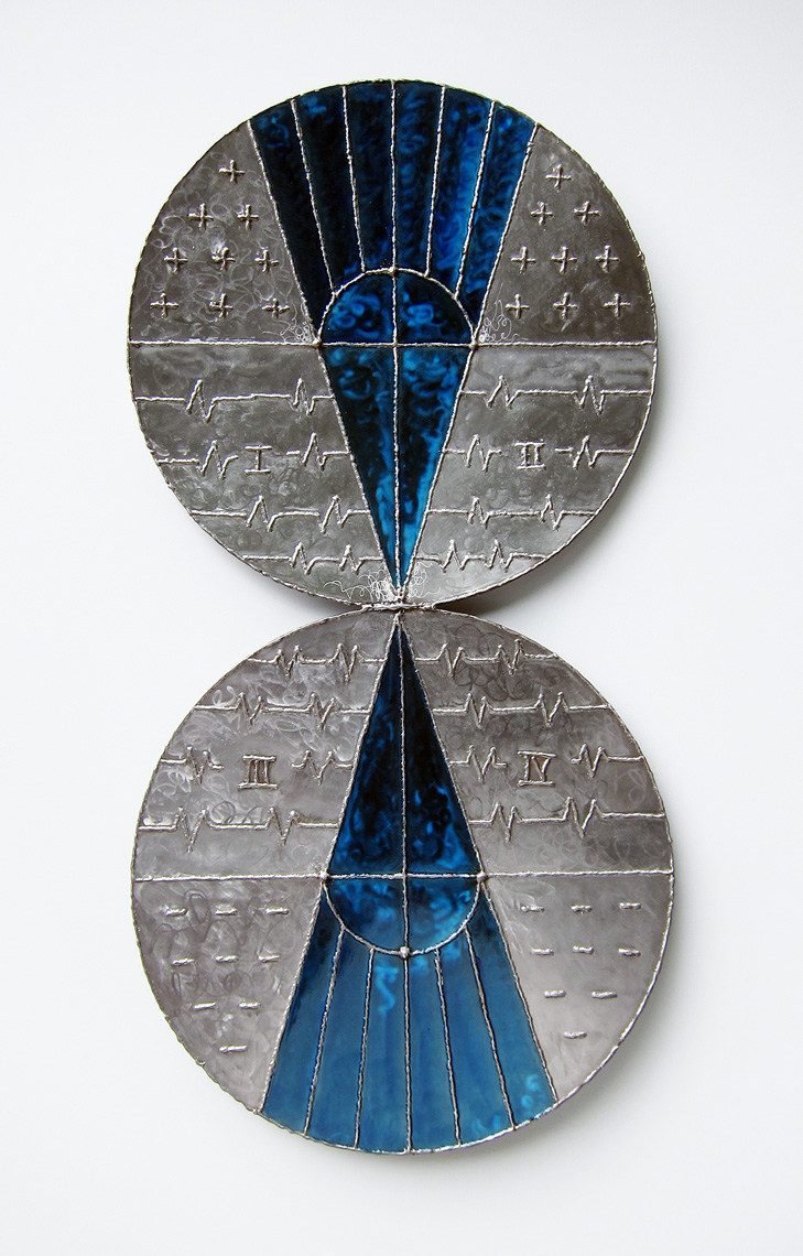 New-Polarities-In-Prussian-Blue Wall sculpture by Peter Diepenbrock at Didi Suydam Contemporary Jamestown RI