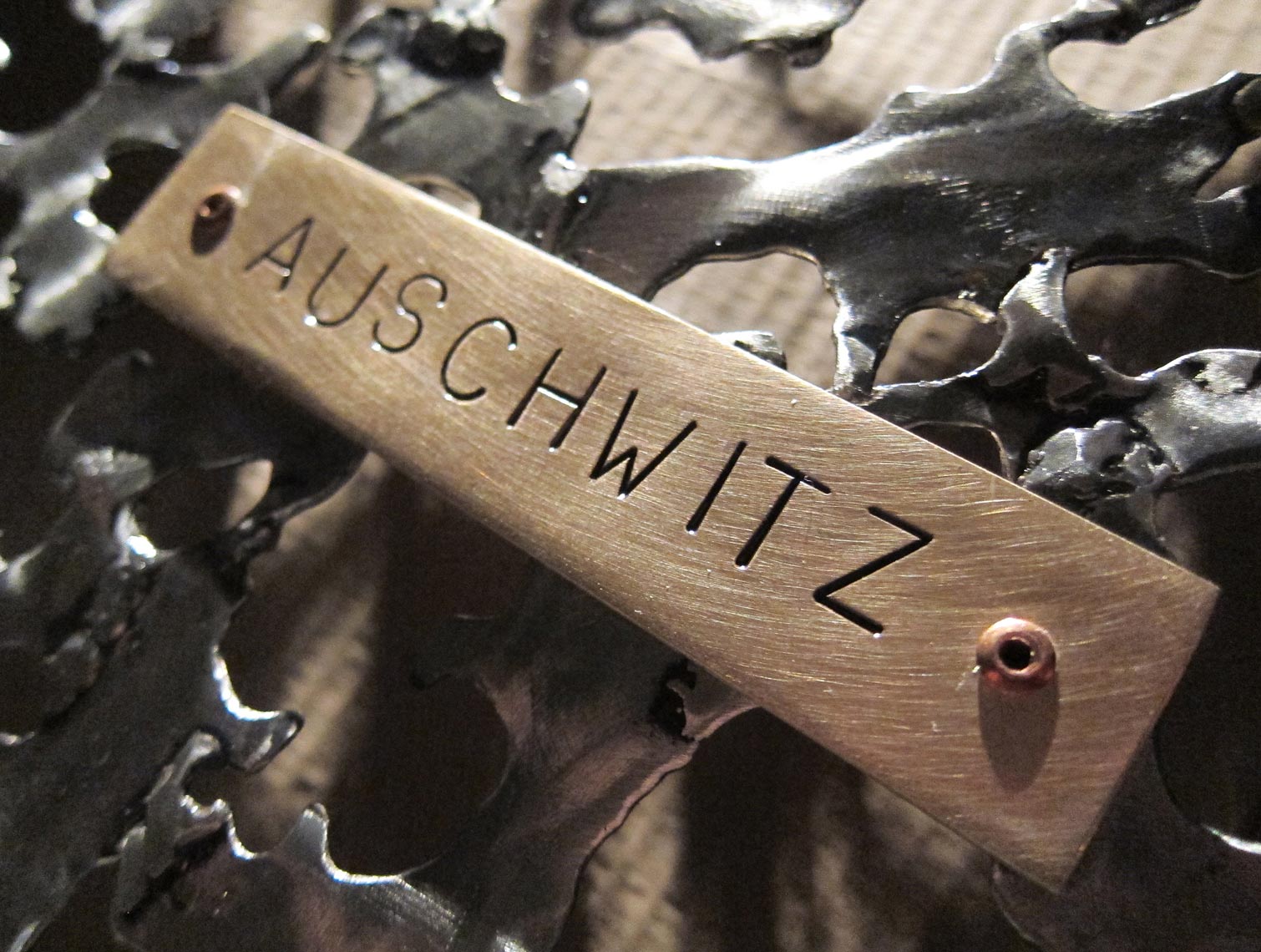 Holocaust Memorial Auschwitz detail by Peter Diepenbrock