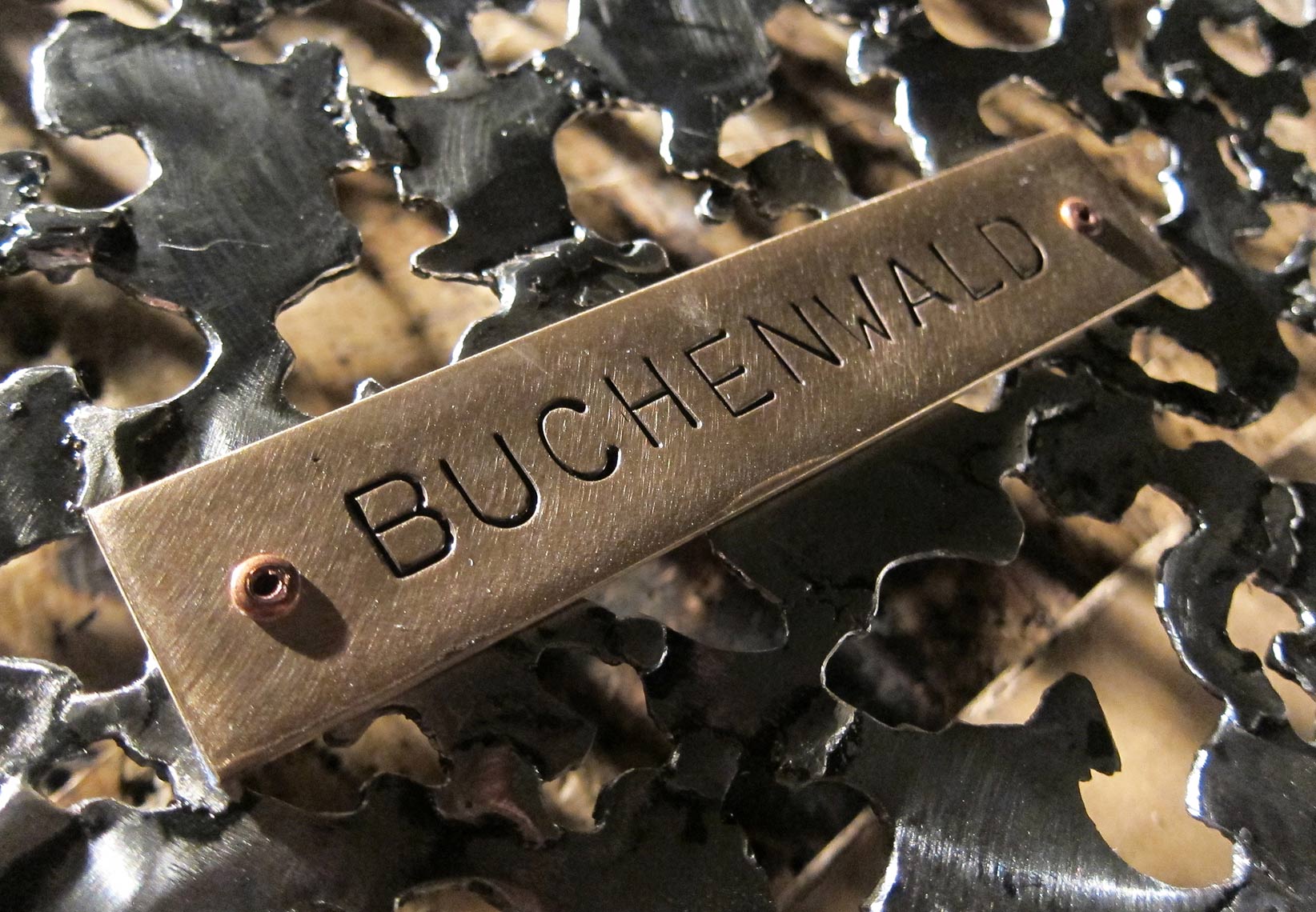 Holocaust Memorial Buchenwald detail by Peter Diepenbrock